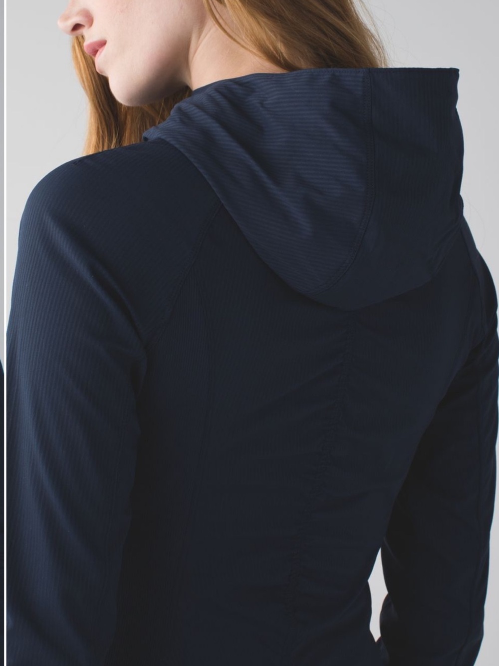 Lululemon In Flux Jacket Hoodie Reversible Navy Size 6 Thumbholes - Picture 2 of 11
